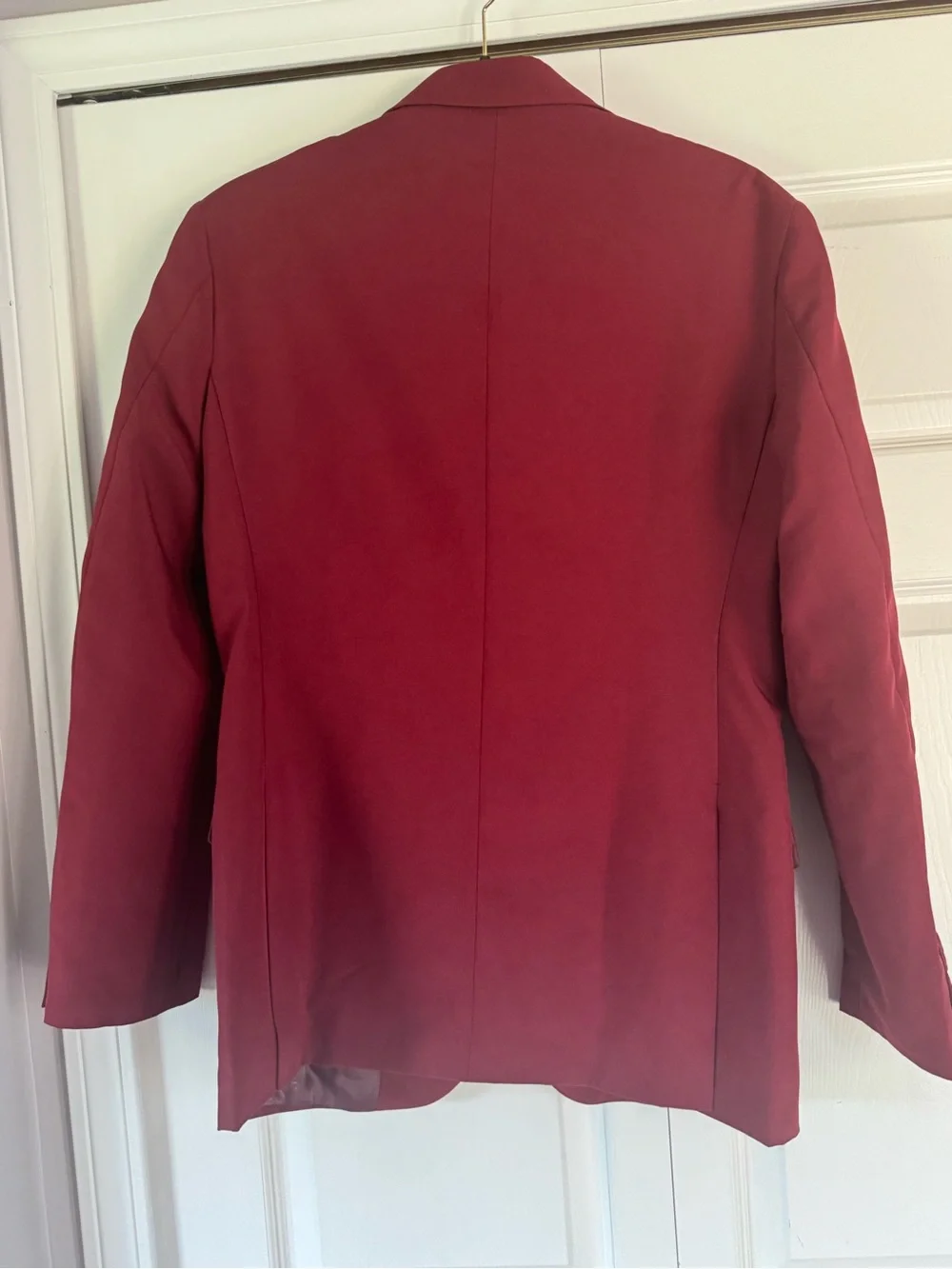 OPPOSUITS Men’s Burgundy Blazer - Two-Button Suit Jacket and pants - size 38